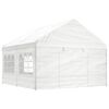 vidaXL Gazebo with Roof White 4.46x4.08x3.22 m Polyethylene
