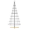 vidaXL Christmas Cone Tree with Stand Black 210 cm Steel
