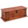 vidaXL Storage Chest | Brown | Solid acacia wood, MDF | 60x25x22 cm
