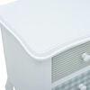vidaXL Bedside Cabinet White and Grey 43x32x65 cm MDF