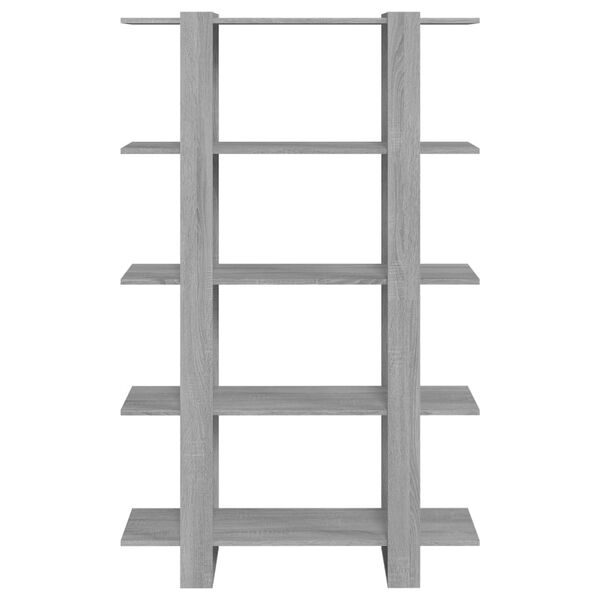 vidaXL Book Cabinet/Room Divider Grey Sonoma 100x30x160 cm