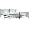 vidaXL Metal Bed Frame without Mattress with Footboard Black 193x203cm