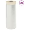 vidaXL Dust Sheet with Adhesive Tape 12 pcs Transparent 270 x 1600 cm
