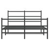 vidaXL Metal Bed Frame without Mattress with Footboard&nbsp;Black 140x200cm