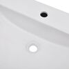Luxury Ceramic Basin Half-circle with Faucet Hole 60 x 44 cm