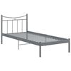 vidaXL Bed Frame without Mattress Grey Metal 90x200 cm