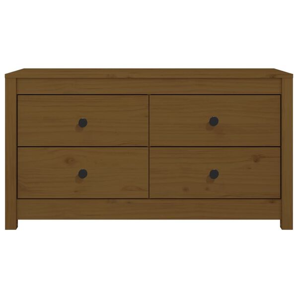 vidaXL Side Cabinet Honey Brown 100x40x54 cm Solid Wood Pine