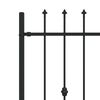vidaXL Spike Fence Black 200 x 150 cm Powder-Coated Steel