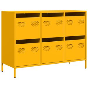 vidaXL Sideboard&nbsp;Mustard Yellow 101.5x39x73.5 cm Cold-rolled Steel
