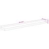 vidaXL Wall Shelf 160x20x2.5 cm Rectangular Solid Wood Acacia Live Edge