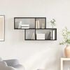 vidaXL Wall Shelf with Shelf Wall-mounted Black Engineered Wood
