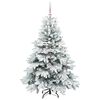 vidaXL Artificial Christmas Tree with 150 LEDs White 150 cm PE and PVC