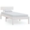 vidaXL Bed Frame without Mattress White Solid Wood Pine Single