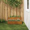 vidaXL Garden Planter Rusty 100 x 60 x 45 cm Weathering Steel