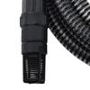 vidaXL Suction Hose with PVC Connectors Black 1" 10 m PVC