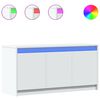 vidaXL TV Cabinet with LED White 100x34x50 cm Engineered Wood