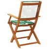vidaXL Garden Chairs 2 pcs Leaf Pattern Solid Wood Acacia and Fabric
