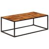 vidaXL Coffee Table | Brown and Black | Solid Acacia Wood and Steel | Standard