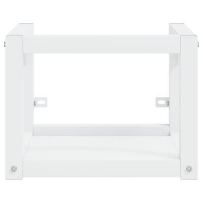 vidaXL Bathroom Washbasin Frame with Built-in Basin White Iron