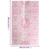 vidaXL Outdoor Carpet ARAKIL Pink 190x290 cm PP