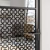 vidaXL Glass Door Fretwork Black 76 x 3.5 x 201.5 cm Aluminium