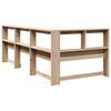 vidaXL Bookcase Headboard L-Shaped 90 cm Solid Wood Pine