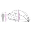vidaXL Pool Dome Folding Manual Green 472 x 460 x 229 cm