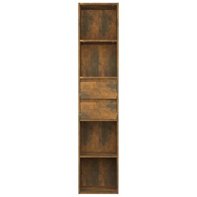 vidaXL Book Cabinet Smoked Oak 36x30x171 cm Engineered Wood