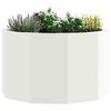 vidaXL Planter White 60 x 60 x 35 cm Steel