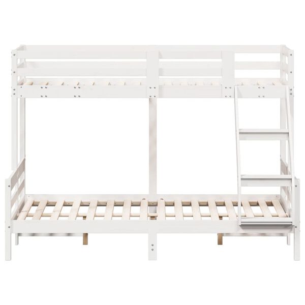 vidaXL Bunk Bed without Mattress 90x200/140x200 cm White Solid Wood