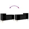 vidaXL TV Cabinet Black Oak 100 x 35 x 55 cm Engineered Wood