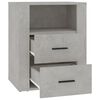 vidaXL Bedside Cabinet Concrete Grey 50x36x60 cm Engineered Wood