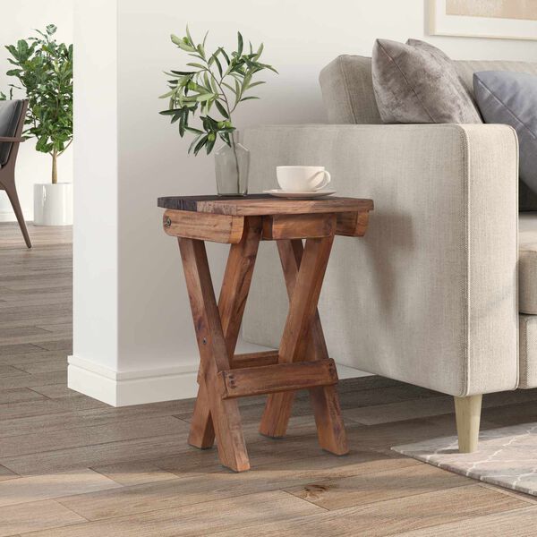 vidaXL Stool Natural 30 x 30 x 48 cm Solid Reclaim wood