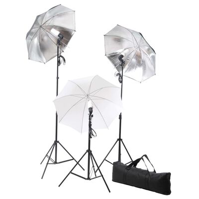 vidaXL Photo Studio Kit with Backdrop and Lighting Set