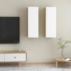 vidaXL TV Cabinets 2 pcs White and Sonoma Oak 30.5x30x90 cm Engineered Wood