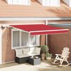vidaXL Retractable Awning Manual Red 300 x 250 cm Fabric and Steel