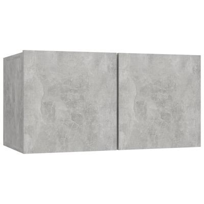 vidaXL TV Cabinets 4 pcs Concrete Grey 60x30x30 cm Engineered Wood