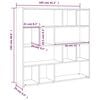 vidaXL Book Cabinet/Room Divider Black 105x24x102 cm