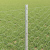 vidaXL Fence with Post Silver 0.6 x 100 m Steel