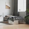 vidaXL Metal Bed Frame without Mattress with Footboard White 107x203cm