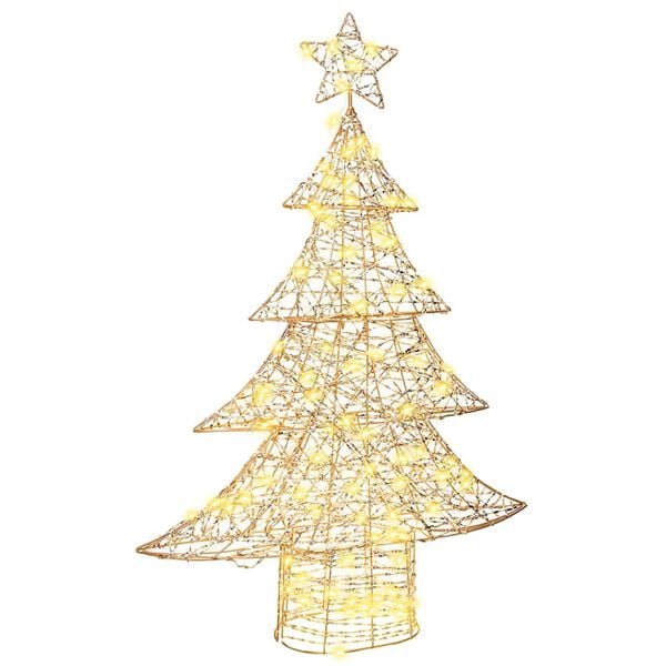 vidaXL Christmas Tree with 120 LEDs Warm white 120 cm PET