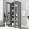 vidaXL Vitrine Cabinet Grey Sonoma 82.5x30.5x185 cm Engineered Wood