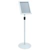 vidaXL Pedestal Poster Stand Silver 33 x 33 x 126 cm PVC and Steel