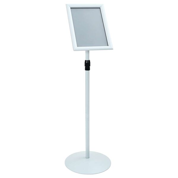 vidaXL Pedestal Poster Stand Silver 33 x 33 x 126 cm PVC and Steel