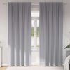 vidaXL Blackout Curtains with Rings 2 pcs Light Grey 245 x 140 cm