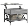 vidaXL Coffee Table Grey Sonoma 70x50x50 cm Engineered Wood and Metal