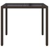vidaXL Garden Dining Table Brown 90 x 90 x 75 cm Poly rattan