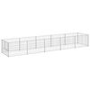 vidaXL Dog Kennel | Silver | Steel | 5 m&sup2; | Durable | Dog Kennel | Rectangular