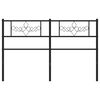vidaXL Metal Headboard Black 160 cm