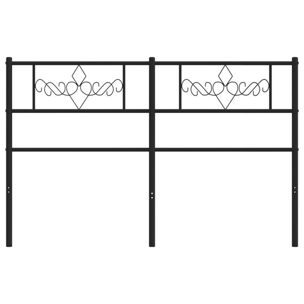 vidaXL Metal Headboard Black 160 cm